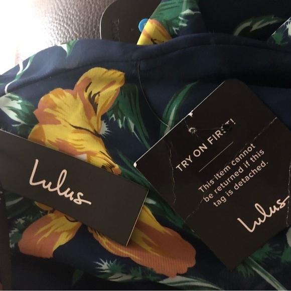 Lulu’s Adventure Seeker Navy Blue and Yellow Floral Print Maxi Dress - Picture 6 of 9